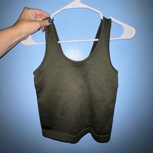 Aerie ribbed crop tank- S